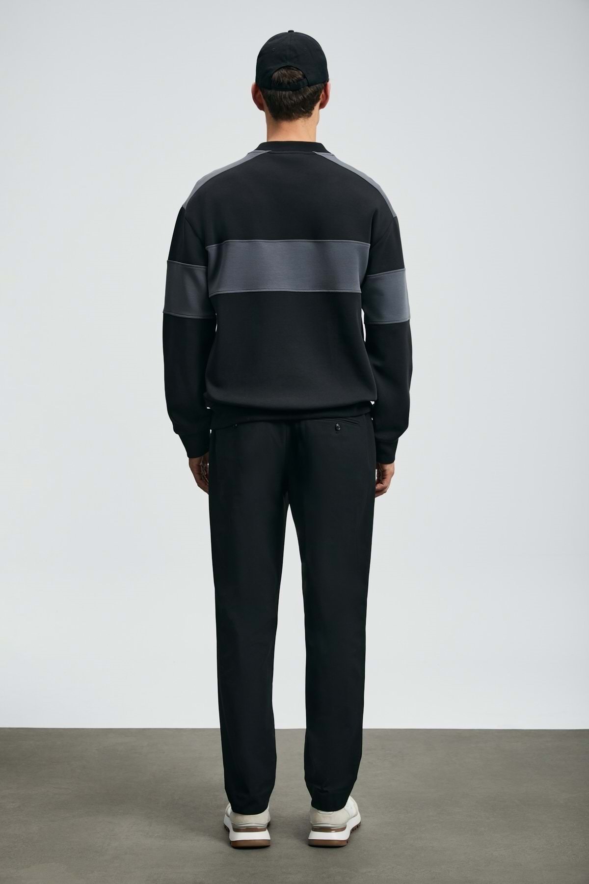 Lufian  112030189 Pıeces Erkek Sweatshirt SİYAH - Görsel 7