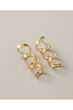 Gusto Via Glass Gold Pirinç Küpe