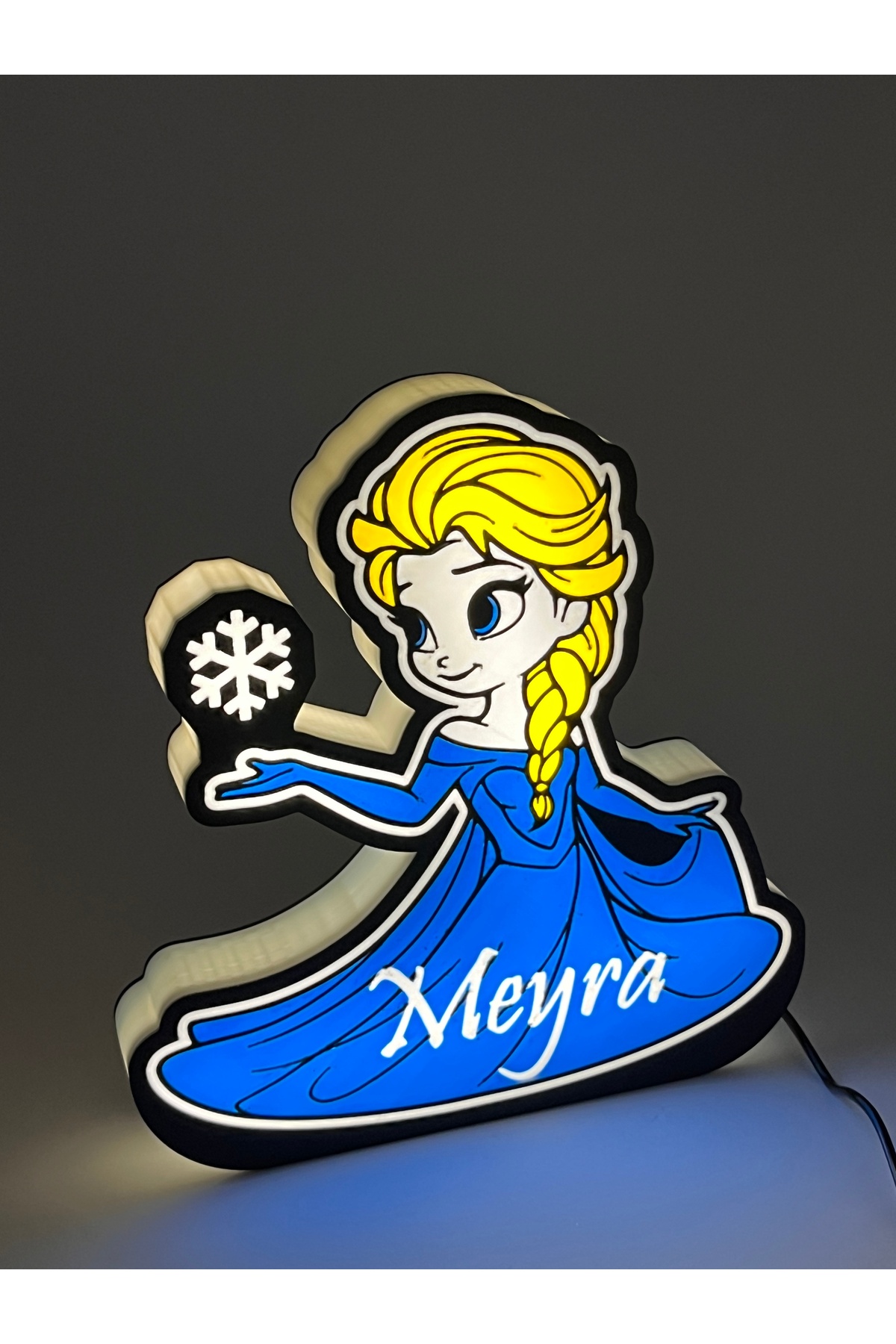 3Dsmallthing FROZEN - KİŞİYE ÖZEL BEBEK ve ÇOCUK GECE LAMBASI - İSİM YER ALAN LED GECE LAMBASI - HEDİYELİK fotoğrafı 2 (önizleme)