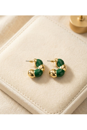 Gusto Via Glass Pirinç Küpe