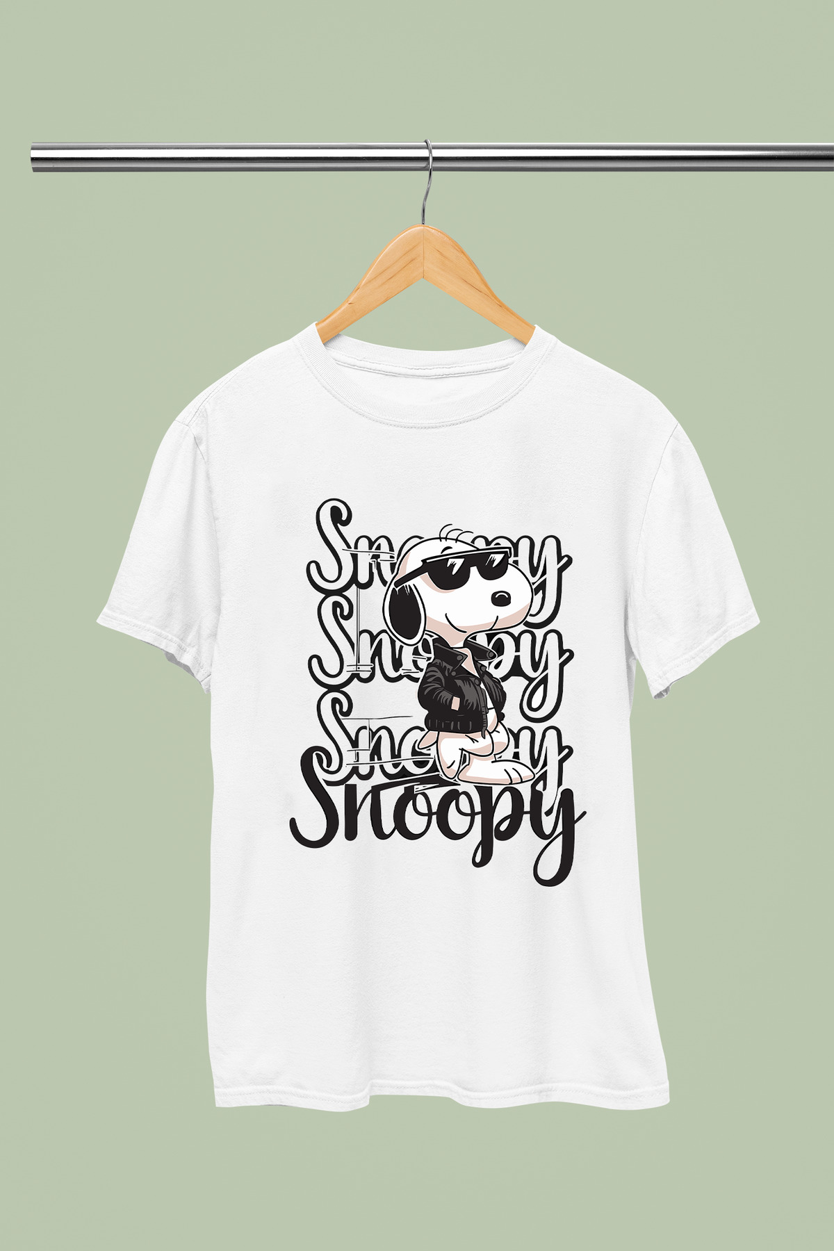 SNOOPY PRINTED 100% COTTON REGULAR MOLD CHILDREN AND YOUNG TSHIRT