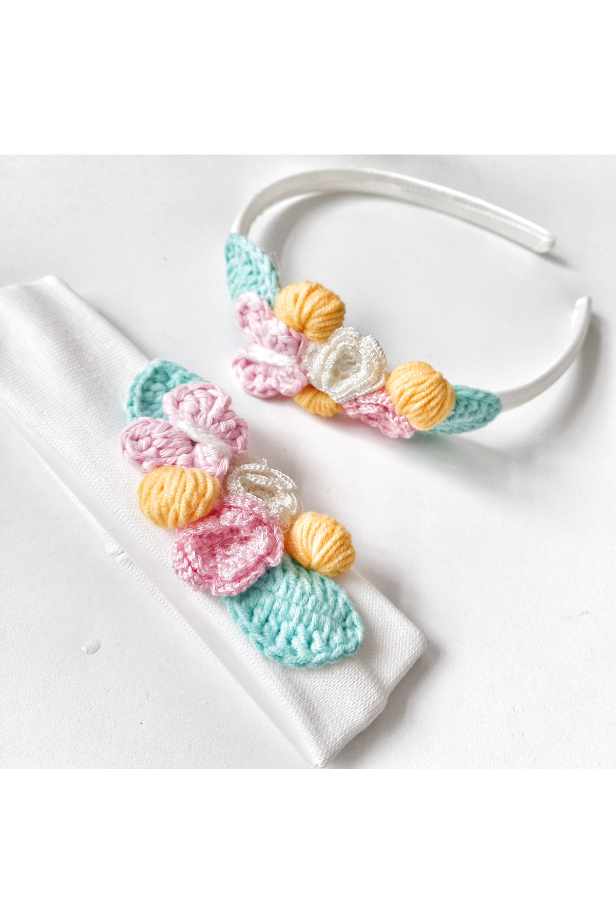 Denizdaydesign El Yapımı Anne Tacı Bebek Bandanası, Lohusa Set, Tasarım Saç Aksesuarı fotoğrafı 3 (önizleme)