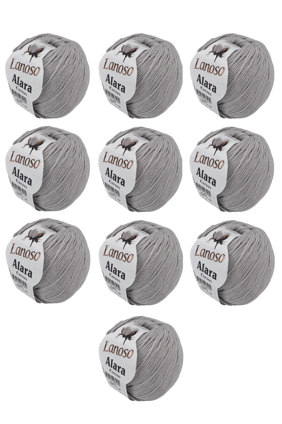 Alara Cotton 10-Pack50 g 140 m Cotton and Acrylic( 951 )Amigurumi and Knitting Yarn
