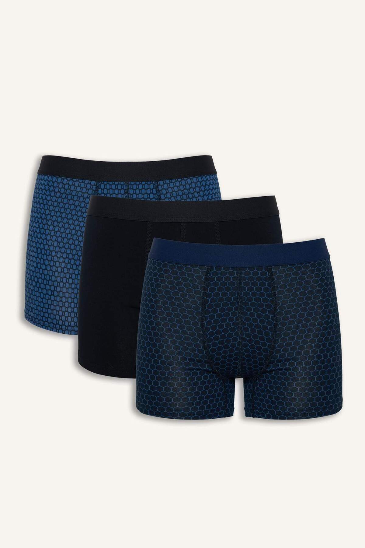 Defacto Regular Fit Printed 3-Piece Boxer G9372Ax26Sp