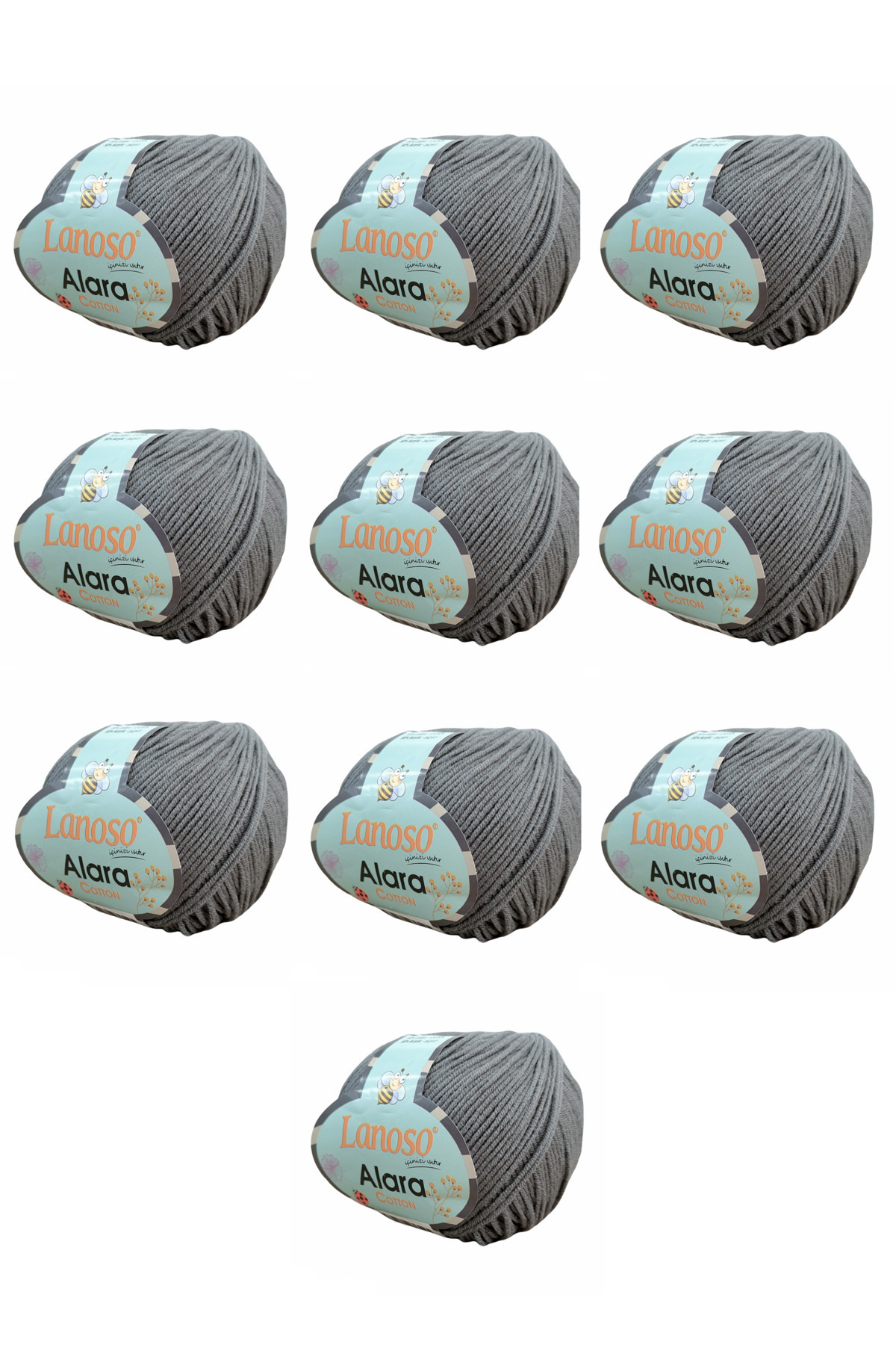 Alara Cotton 10-Pack50 g 140 m Cotton and Acrylic( 953 )Amigurumi and Knitting Yarn