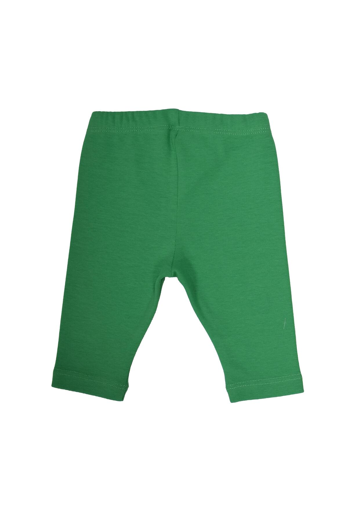 OrganicKid Basic Kız Bebek Yeşil Tayt fotoğrafı 2 (önizleme)