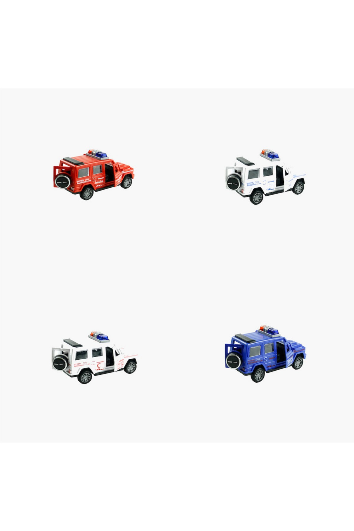 craftivio 4x4 Acil Müdahale Araçları - Çek Bırak Oyuncak Araba - Polis Jandarma İtfaiye Ambulans fotoğrafı 7 (önizleme)