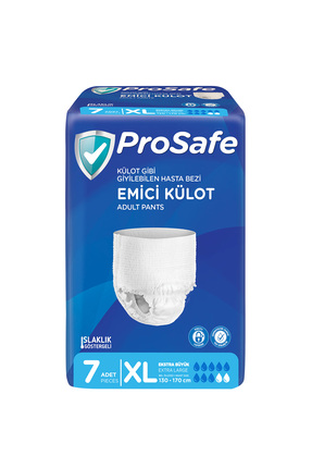 PROSAFE Külotlu Yetişkin Hasta Bezi XLarge (130-170 cm) Islaklık Göstergeli E...