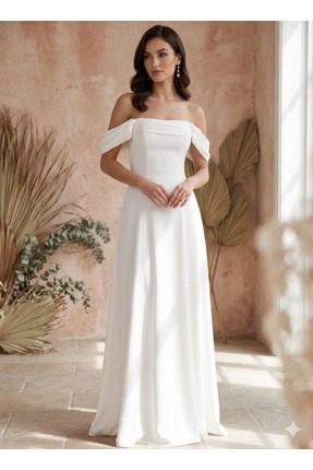 Elbisemhazır Düşük Omuz Kayık Yaka Straplez Düşük Kol Detaylı Maxi Boy Davet ...