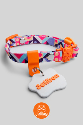 Jelilay Etnik Desenli, Charmlı, İsimlikli, Telefon Numarası Yazılı, Kedi Boyu...