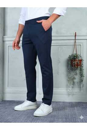 AYRES GİYİM ERKEK LİKRALI KUMAŞ PANTALON MEVSİMLİK LACİVERT SLİM FİT-DÖRT CEP
