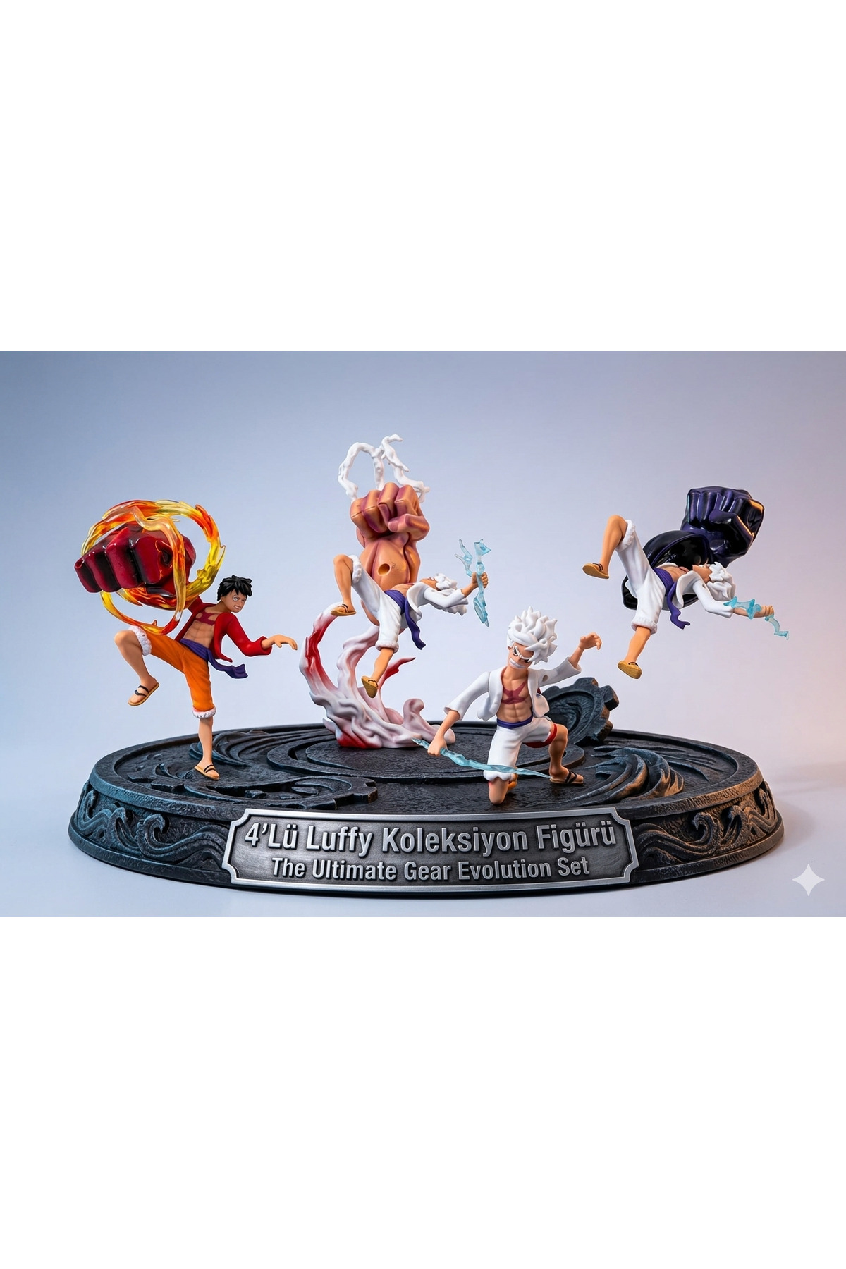 KOLAYEV Anime One Piece Luffy 4'lü Figür Seti 10x6,5 Cm