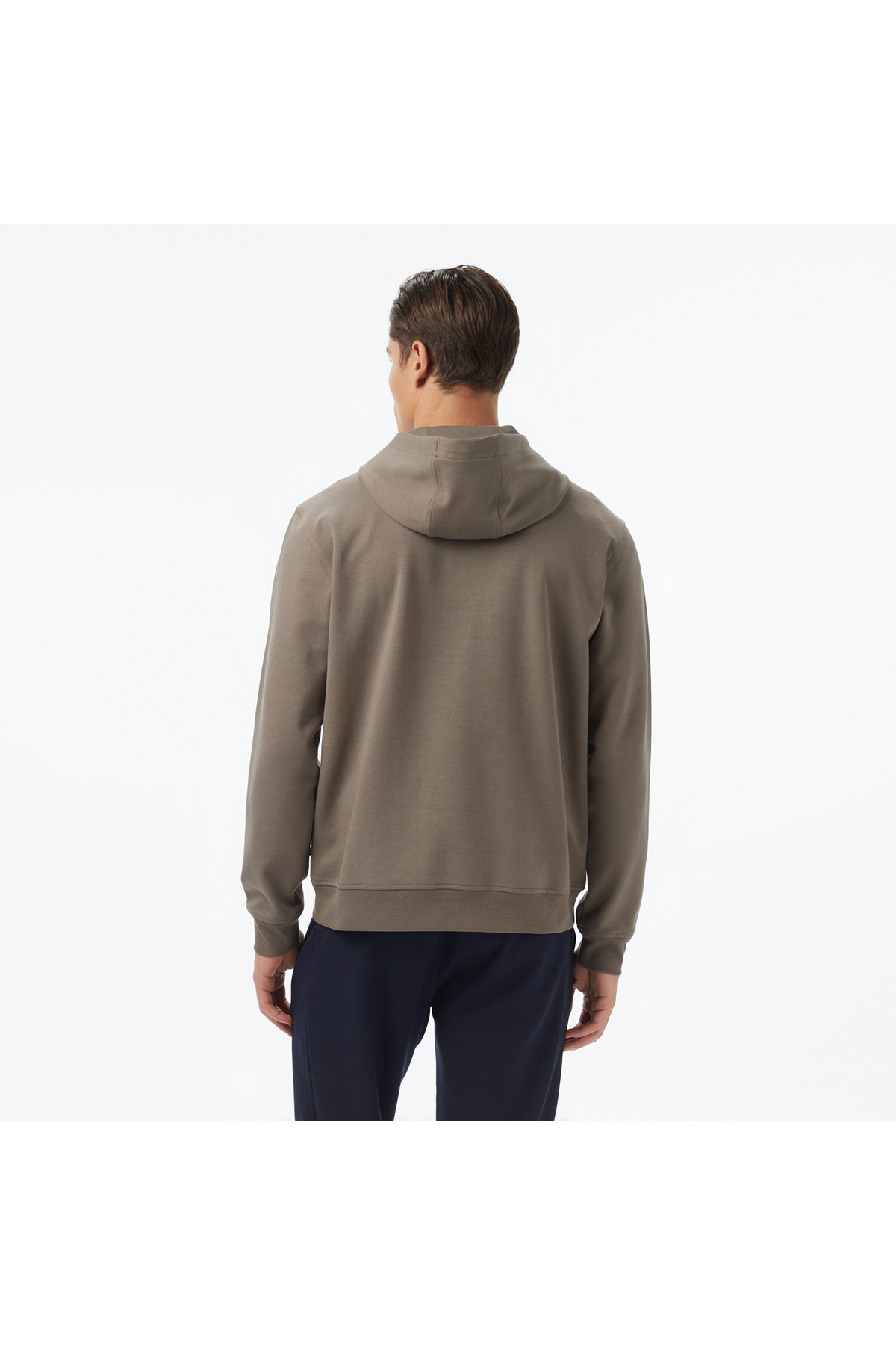 سویشرت مردانه کلاه دار کلاسیک قهوه‌ای - قهوه‌ای K57226T — تصویر 2 از 5