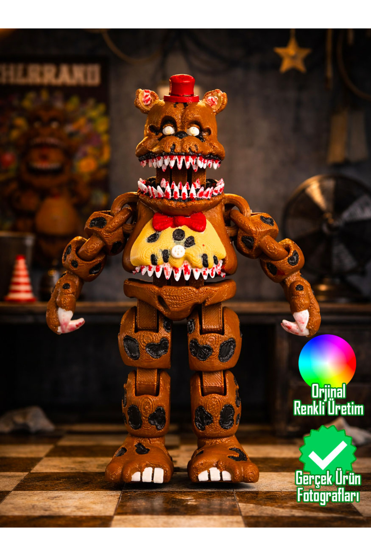 Suelo Butik FNAF Nightmare Fredbear Eklemleri Hareketli Five