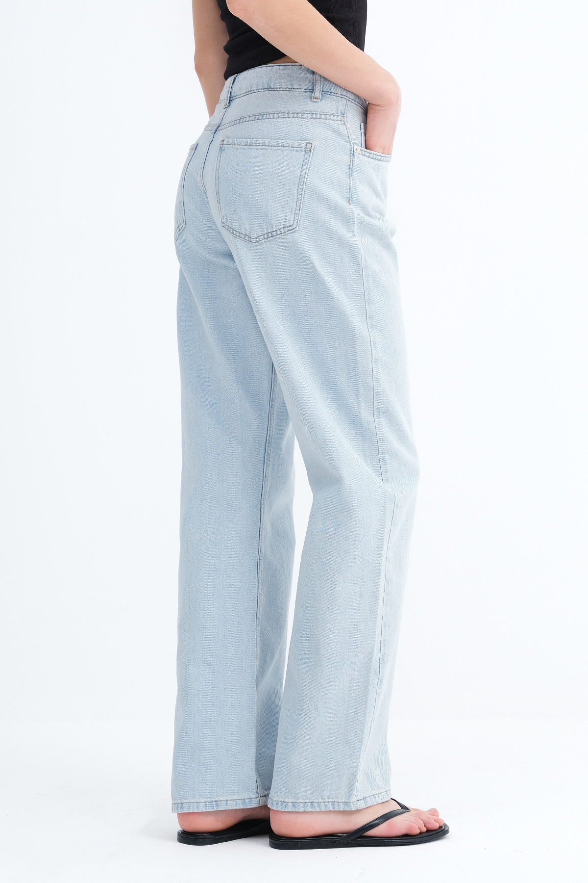 Addax Wide Leg Jean Pantolon PN10021 görsel 6