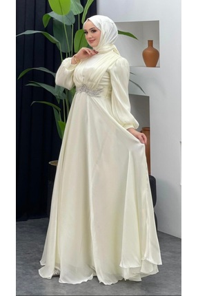 GÜZELLER Işıltı Kumaş Melek Nikah Söz İsteme Nişan Abiyesi Elbisesi