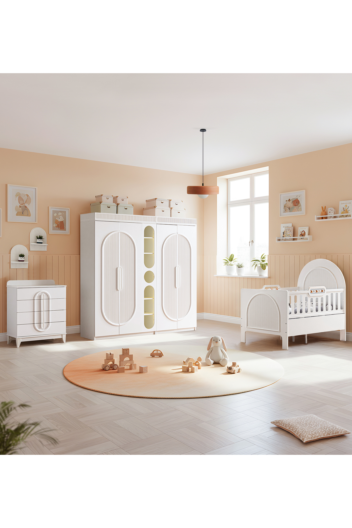 Setay Athena Çocuk Odası, Athena 4 Kapaklı Dolap ve Kitaplık