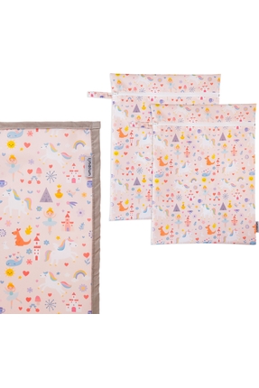 Linalun Unicorn Su Geçirmez Set (3 Çanta & 1 Örtü)