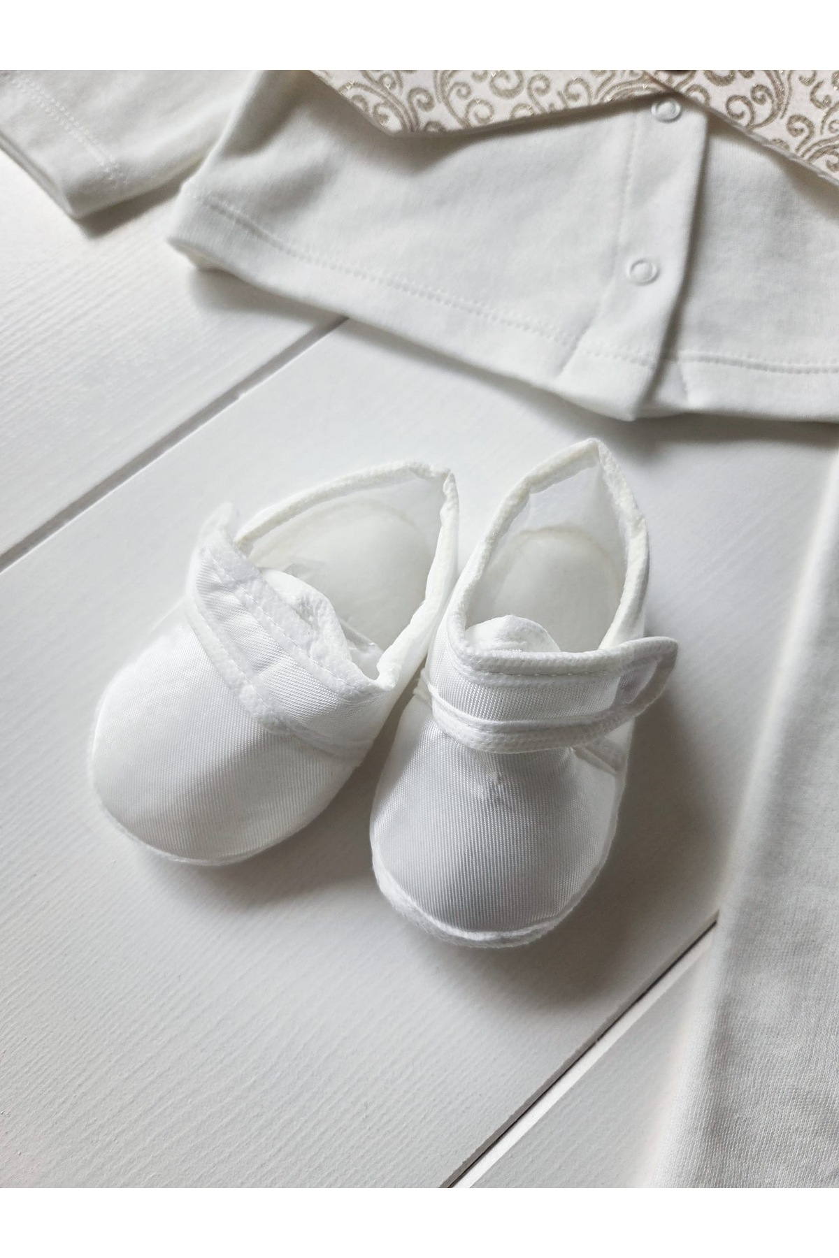 Panfilia Erkek Bebek Yelekli Papyonlu Ayakkabılı Mevlüt Düğün Takımı fotoğrafı 5 (önizleme)