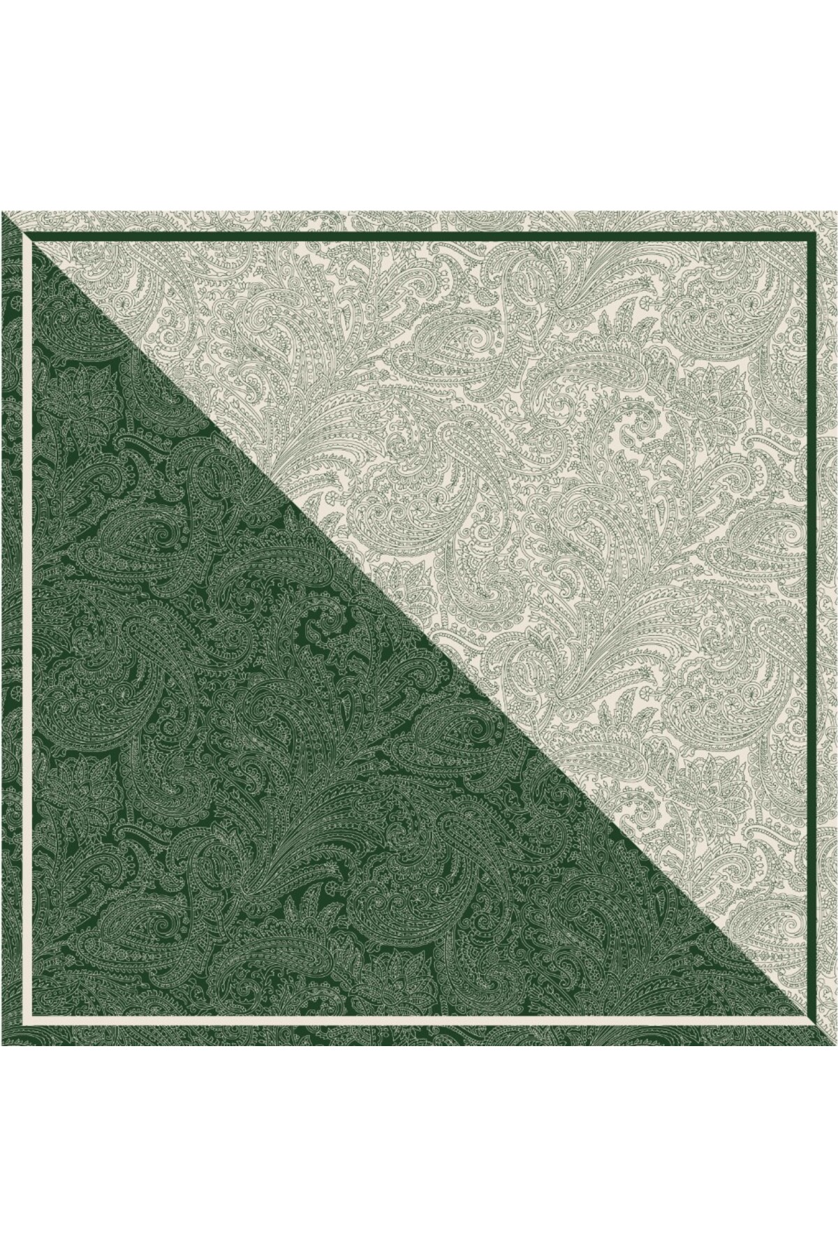 tarzınısec Tarzını Seç Yeşil Royal Fular / Bandana / Aksesuar / Şal / Eşarp 70x70 görsel 3