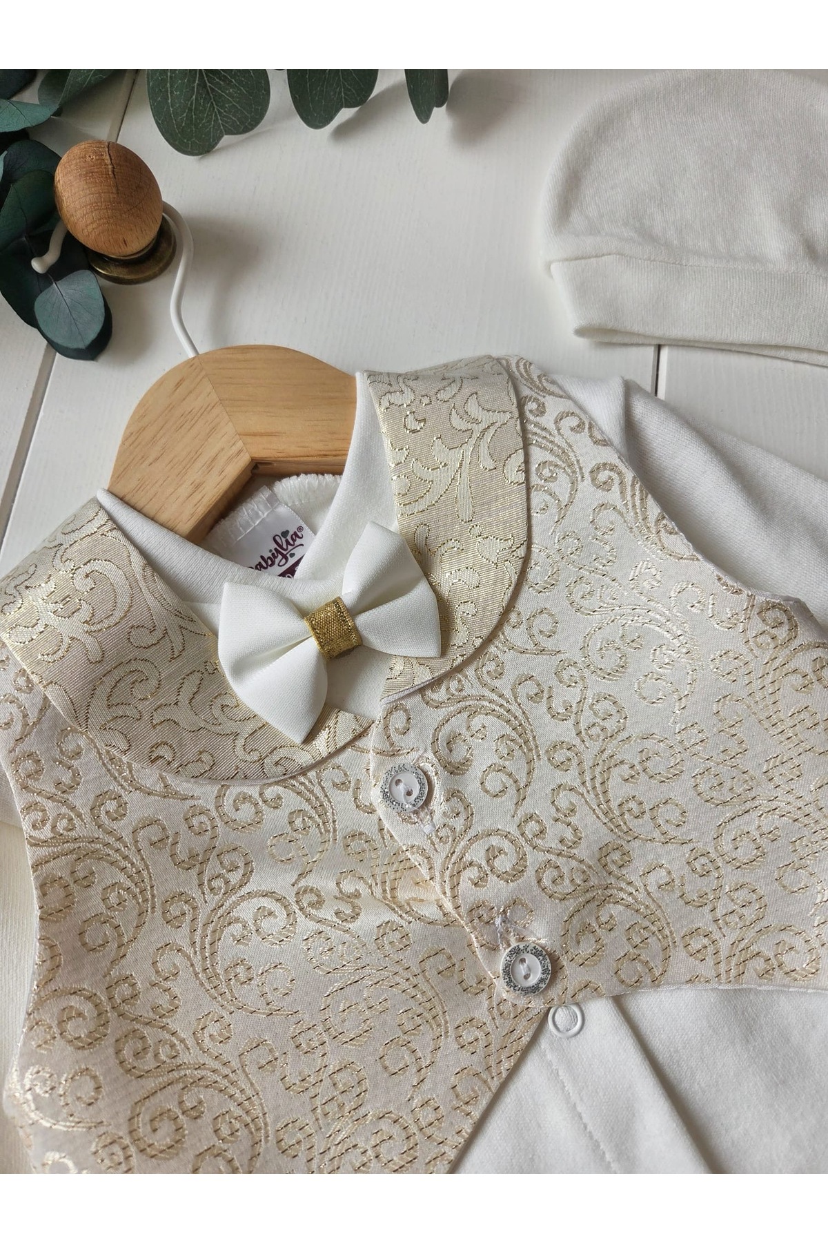 Panfilia Erkek Bebek Yelekli Papyonlu Ayakkabılı Mevlüt Düğün Takımı fotoğrafı 4 (önizleme)