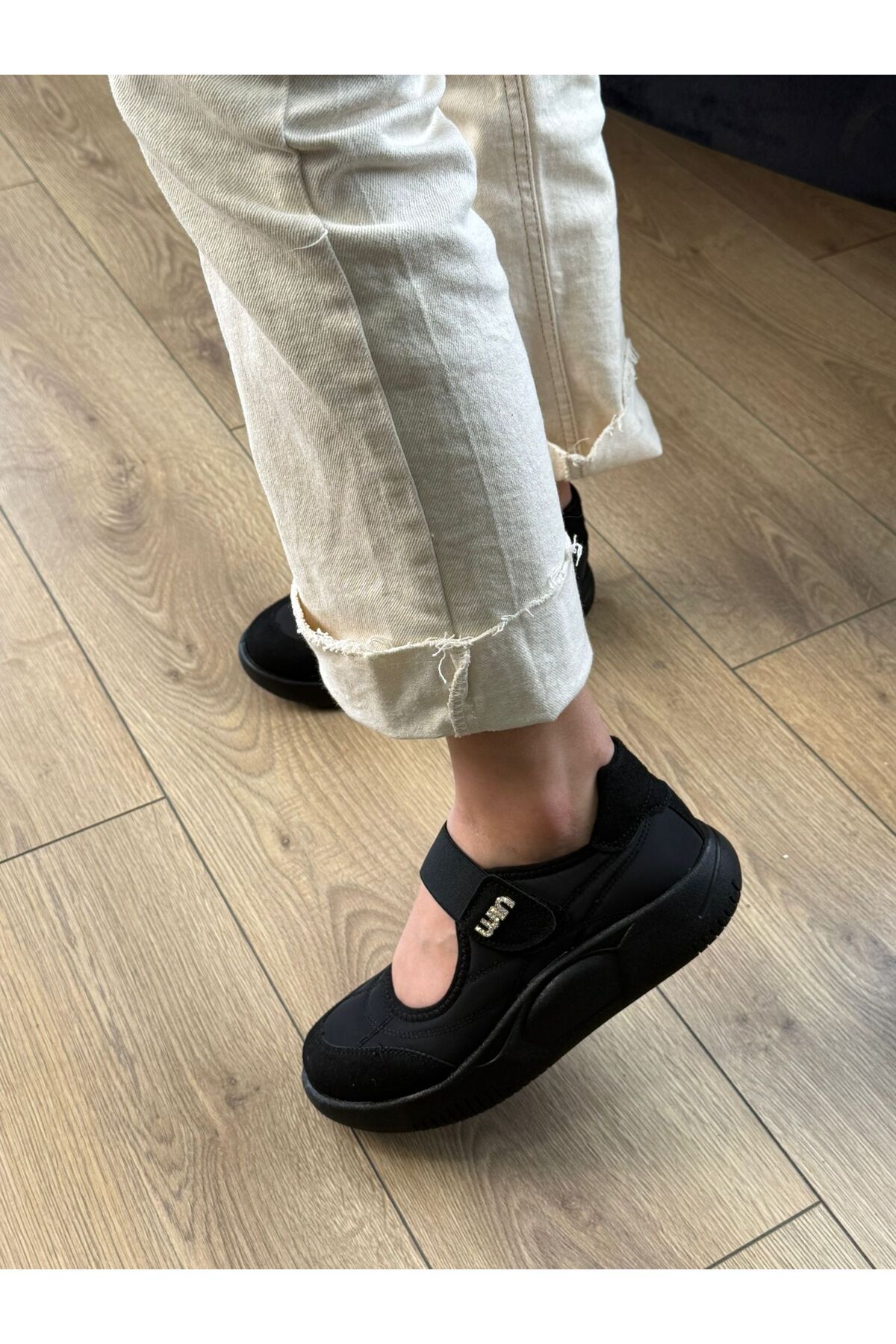 Mamito Ayakkabı CNF 211 Cırtlı Taş Detaylı Loafer görsel 4