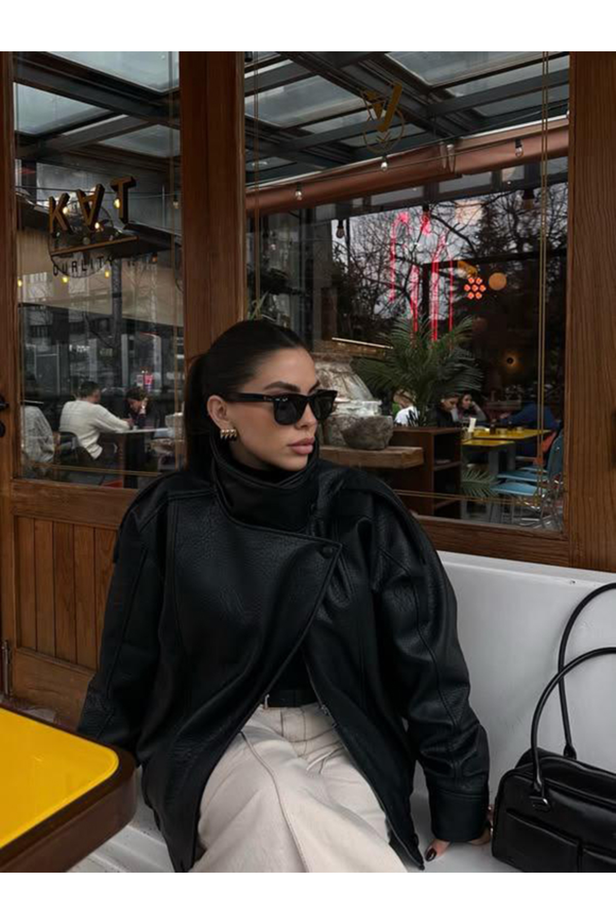 derrymore  Ultra Soft Zr Dikyaka Kadın Deri Ceket - Görsel 5