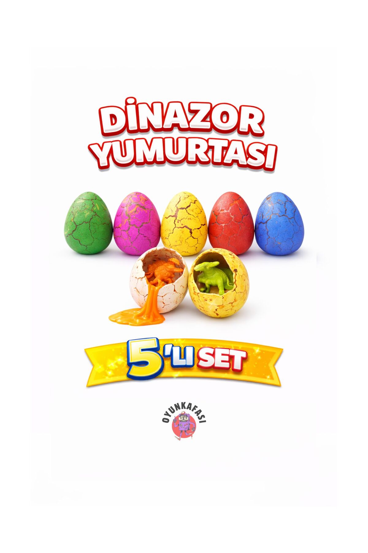 5 Water-Growing Dinosaur Eggs Toys-3 cm Cracking Surprise Dinosaur Eggs