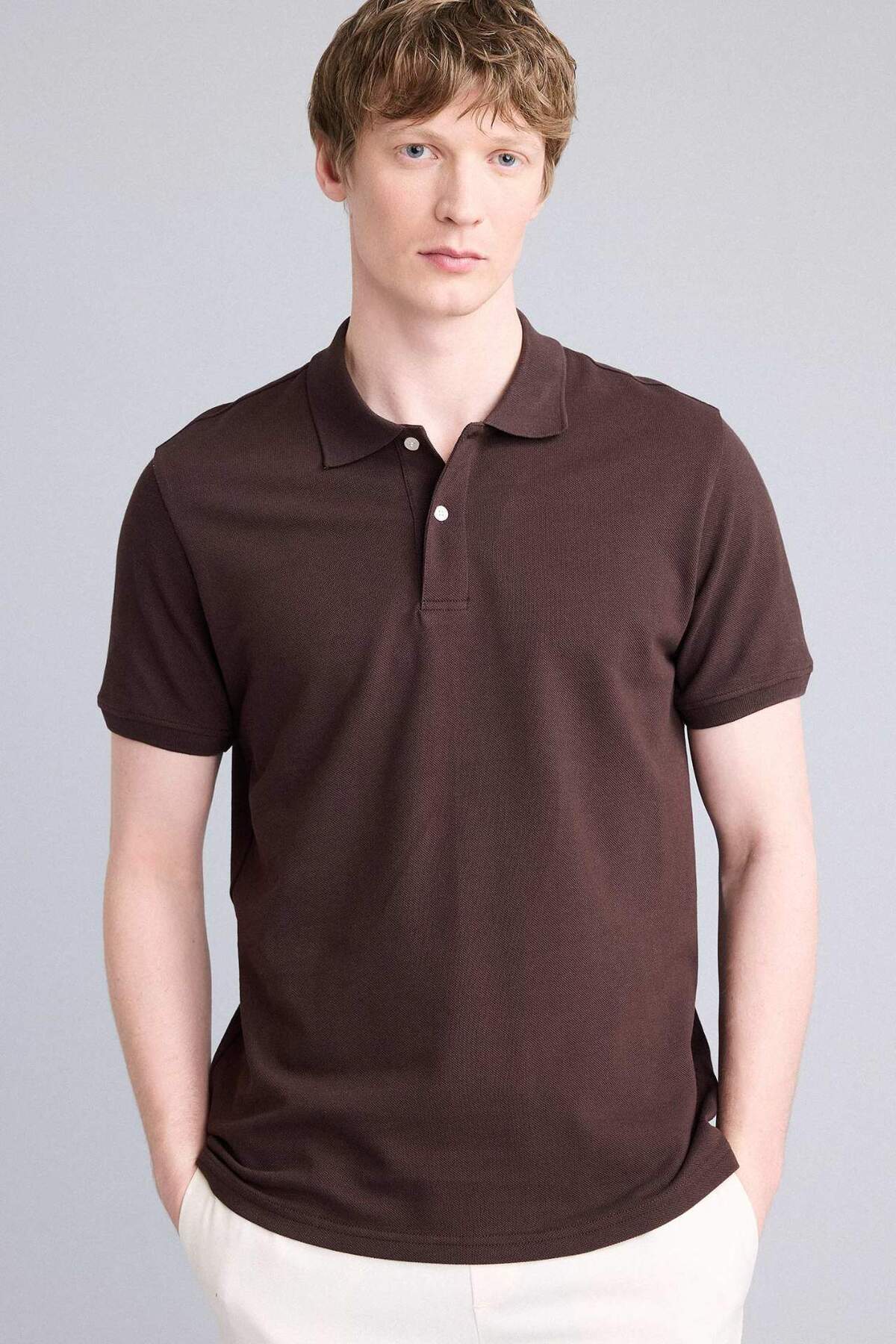Defacto 100% Cotton Regular Fit Polo T-Shirt E9504Ax26Sp