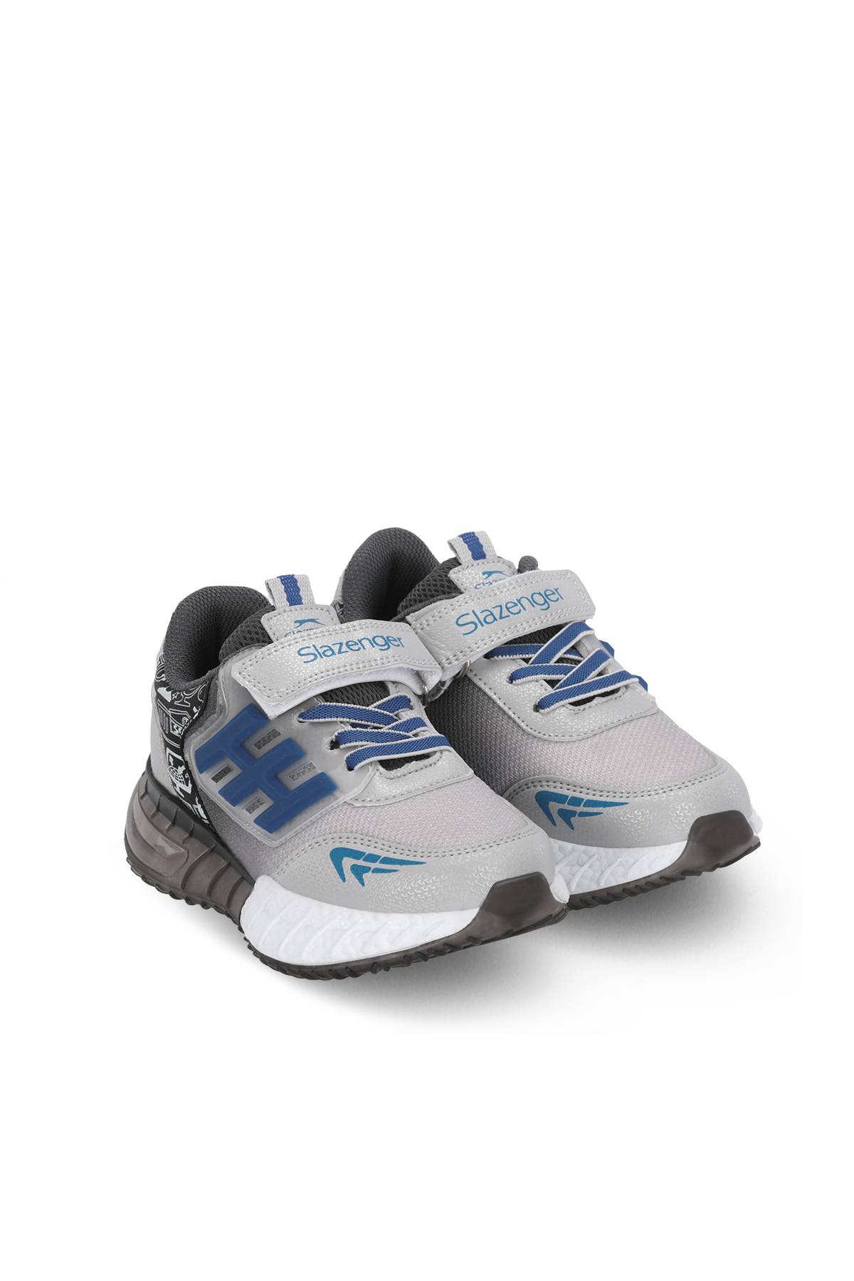 Slazenger ENZO P Erkek Çocuk Gri / Saks Mavi Günlük Spor