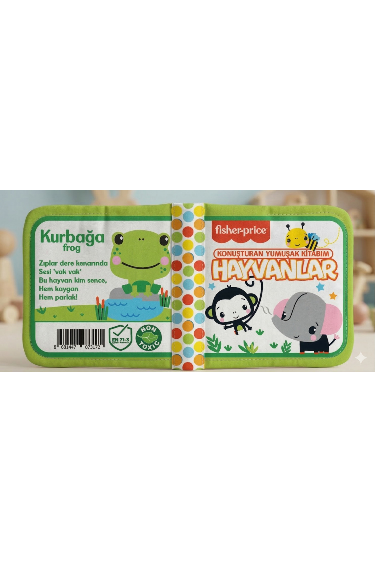 Fisher Price Konuşturan Bebek Kitabı Hışırtılı Sesli, Duyusal, Zeka Gelişim 0-3 Yaş Kitap Eğitim Seti (Hayvanlar) fotoğrafı 7 (önizleme)