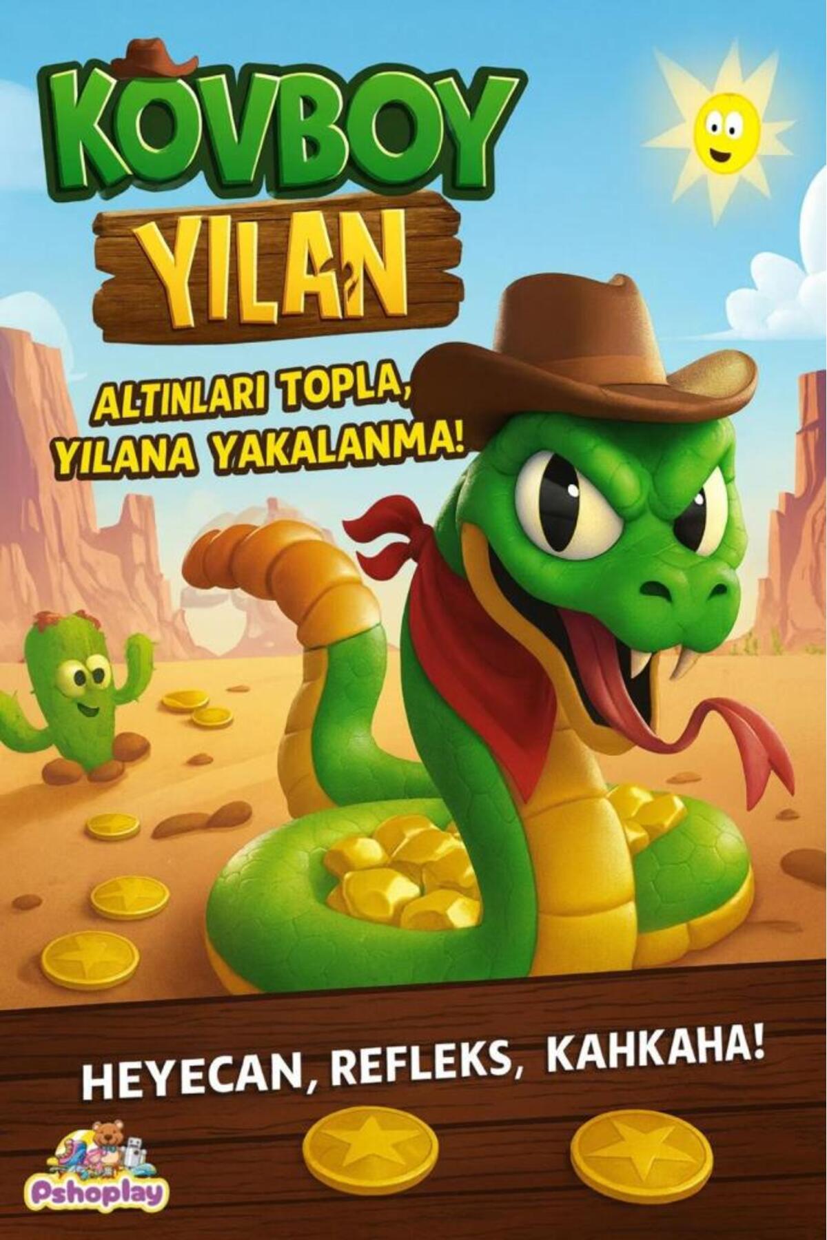 Cowboy Snake: Collect Gold, Catch the Rattle - Battery Powered Motion Sensor Box Playset