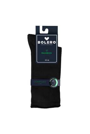 Bolero Erkek Premium Dikişsiz Roll Top Lastiksiz 12'li Bambu Çorap Siyah