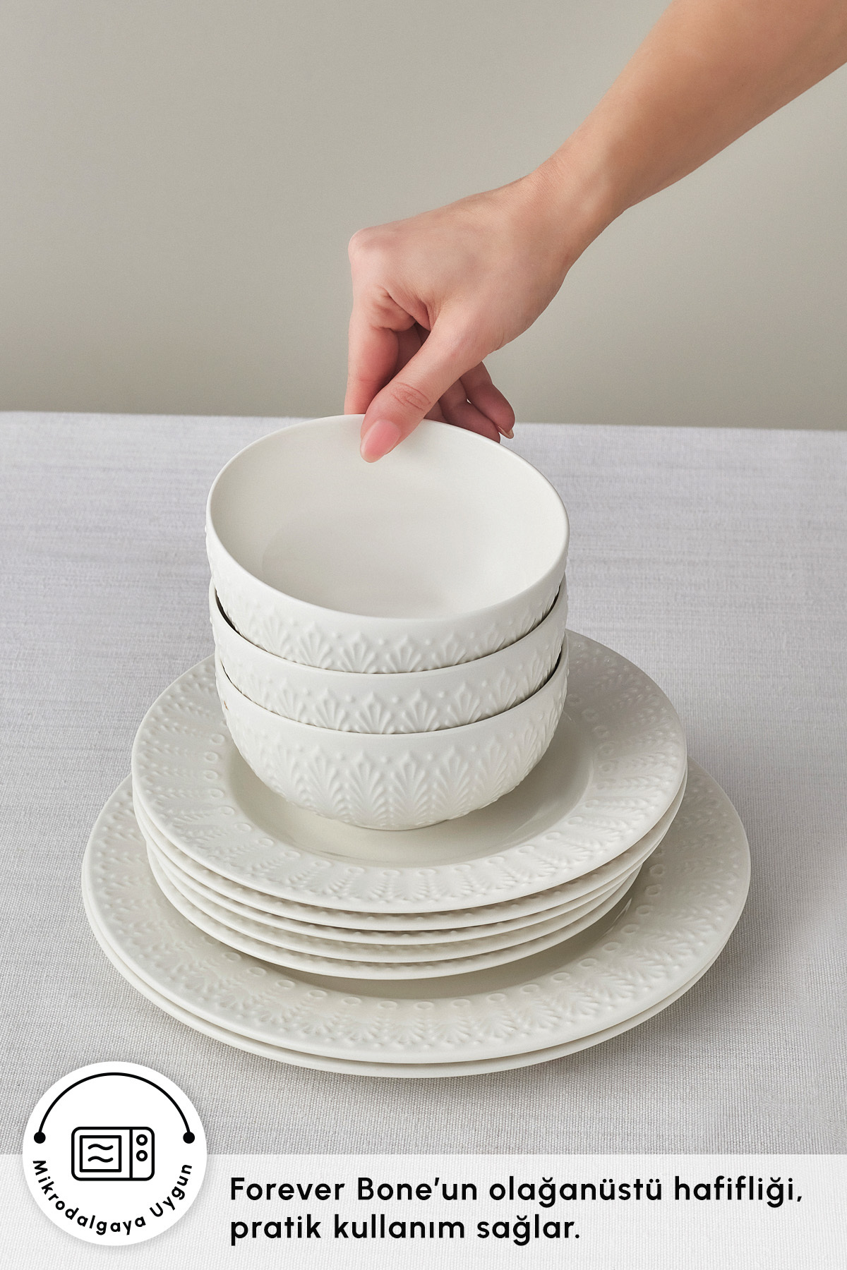 ست غذاخوری 24 پارچه 6 نفره Forever Bone Luma