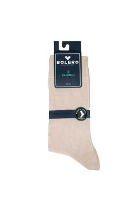 Bolero Erkek Premium Dikişsiz Kokulu Yazlık Bambu Çorap Bej