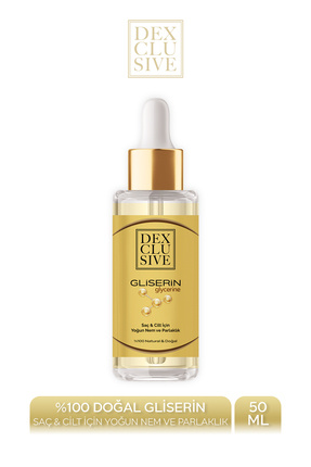DEXCLUSIVE Gliserin %100 Doğal Saf 50 ml - Saç ve Cilt İçin Yoğun Nemlendiric...
