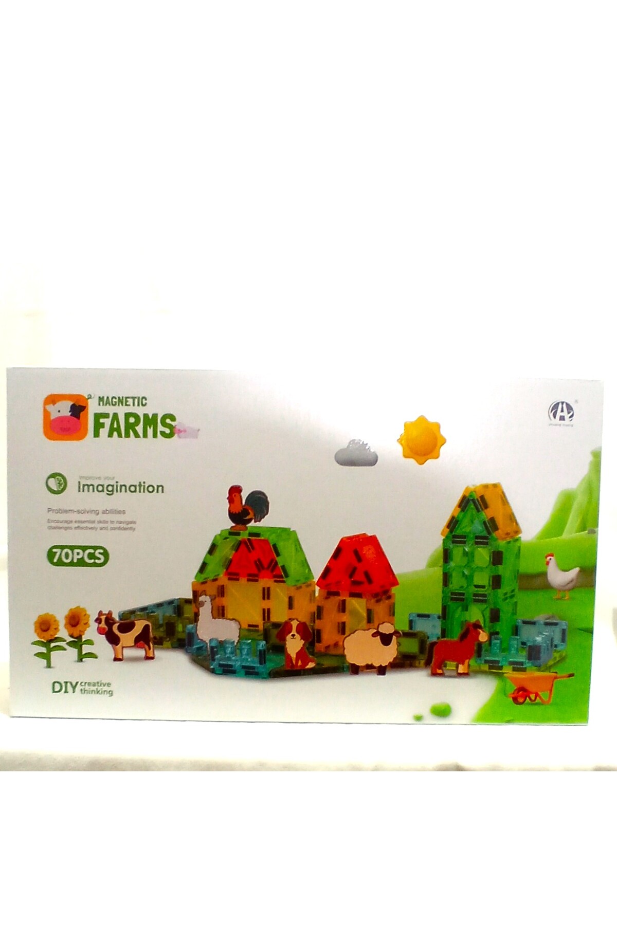 Pufline Manyetik Farms Yapı Blokları Tam 70 Parça Mıknatıslı Renkli Hayvanlar Çiftliği fotoğrafı 3 (önizleme)