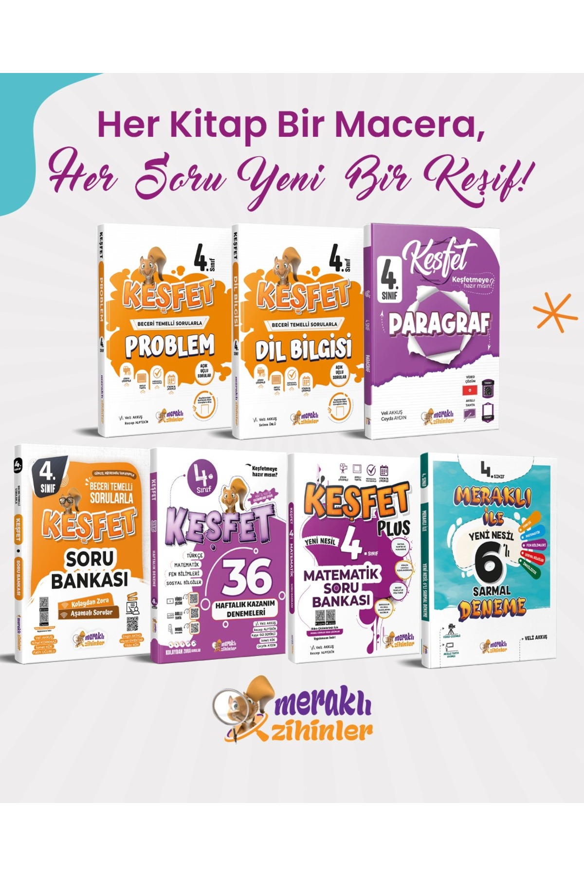 meraklı zihinler 4.SINIF HAZIRLIK SETİ FUL SET (7 KİTAP)-GÜNCEL