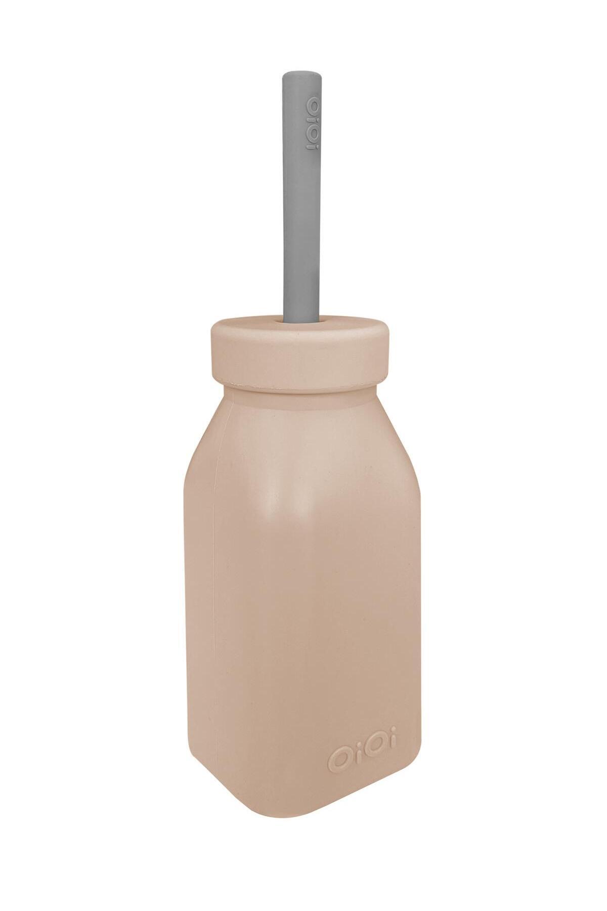 OiOi Minik-O Şişe+ Pipet 6 Ay - Bej fotoğrafı 2 (önizleme)