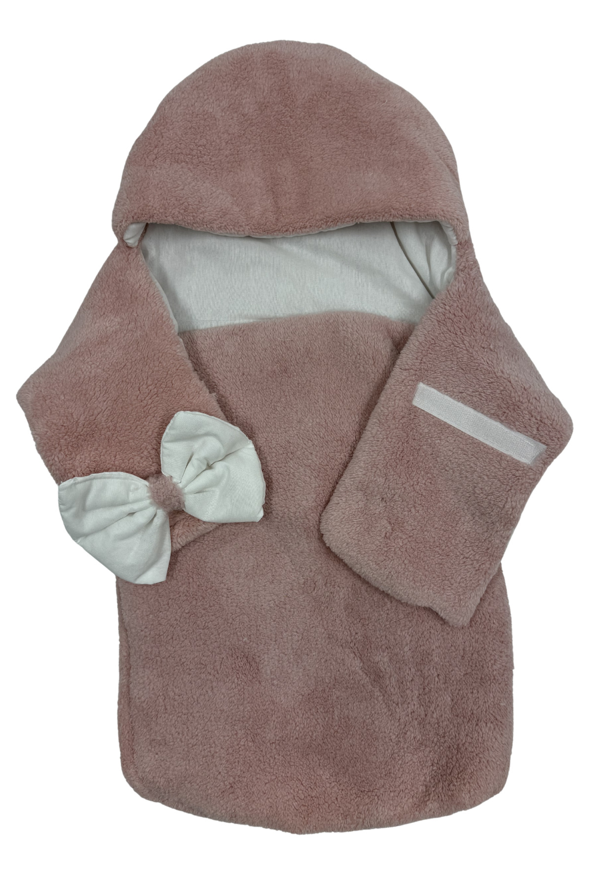 Happy Baby Dikiş Atölyesi 0-12 Ay İçi Elyaflı Peluş Welsoft Kapüşonlu Dış Bebek Kundak Kundağı Battaniyesi Kışlık Uyku Tulumu fotoğrafı 5 (önizleme)