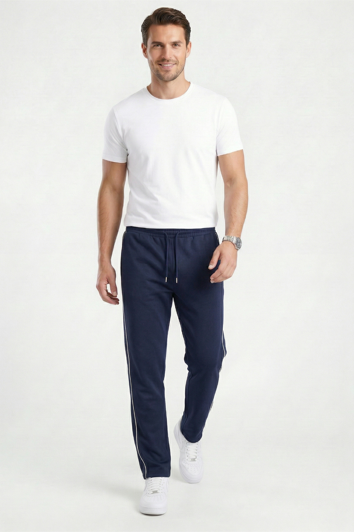 Veleno  Erkek 2'li Avantajlı Paket Boydan Biyeli Beli Lastikli Baggy Eşofman Altı - Görsel 2