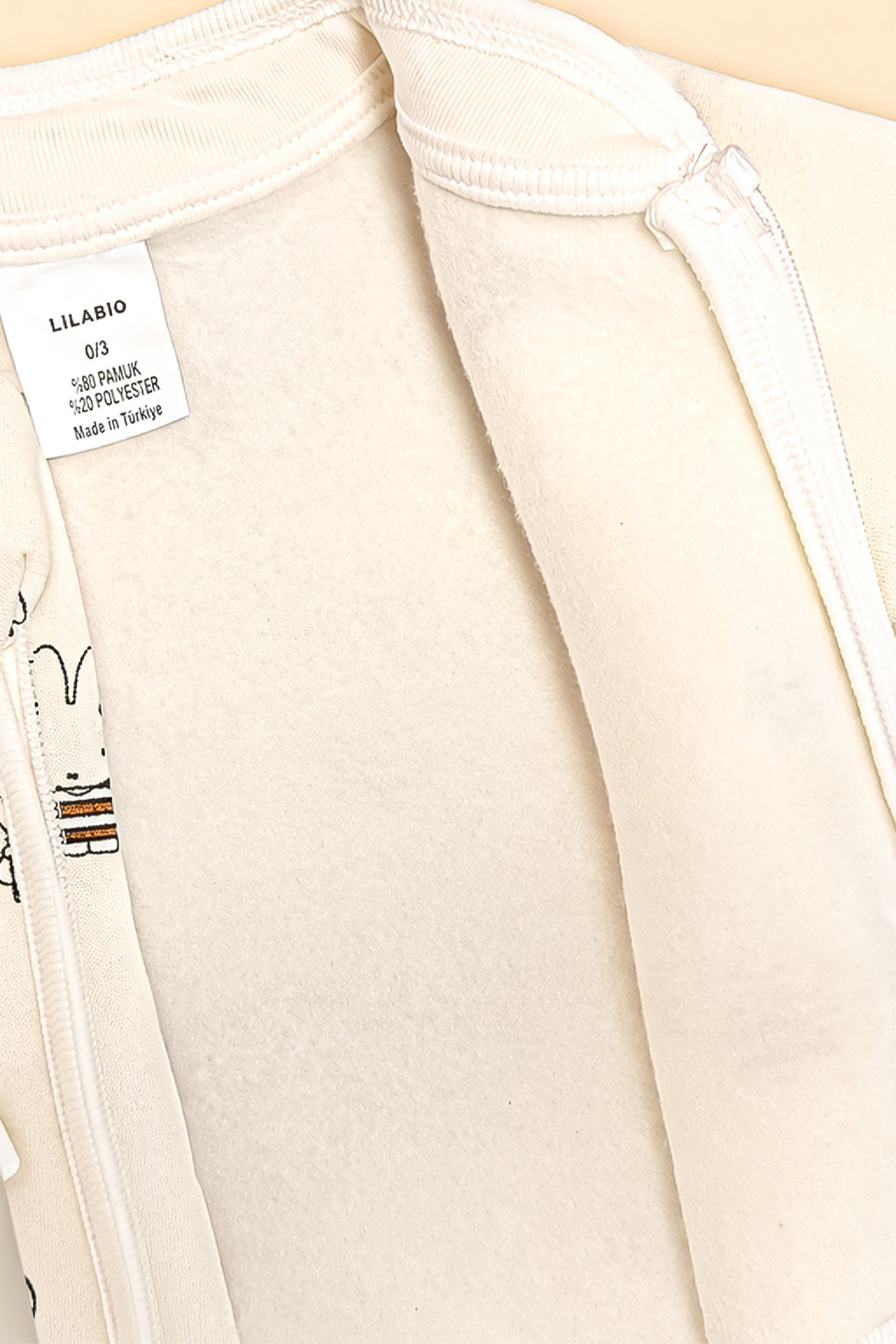 Lilabio Fermuarlı Bisiklet Yaka Uzun Kol Miffy Desenli Unisex Bebek Hırka fotoğrafı 5 (önizleme)