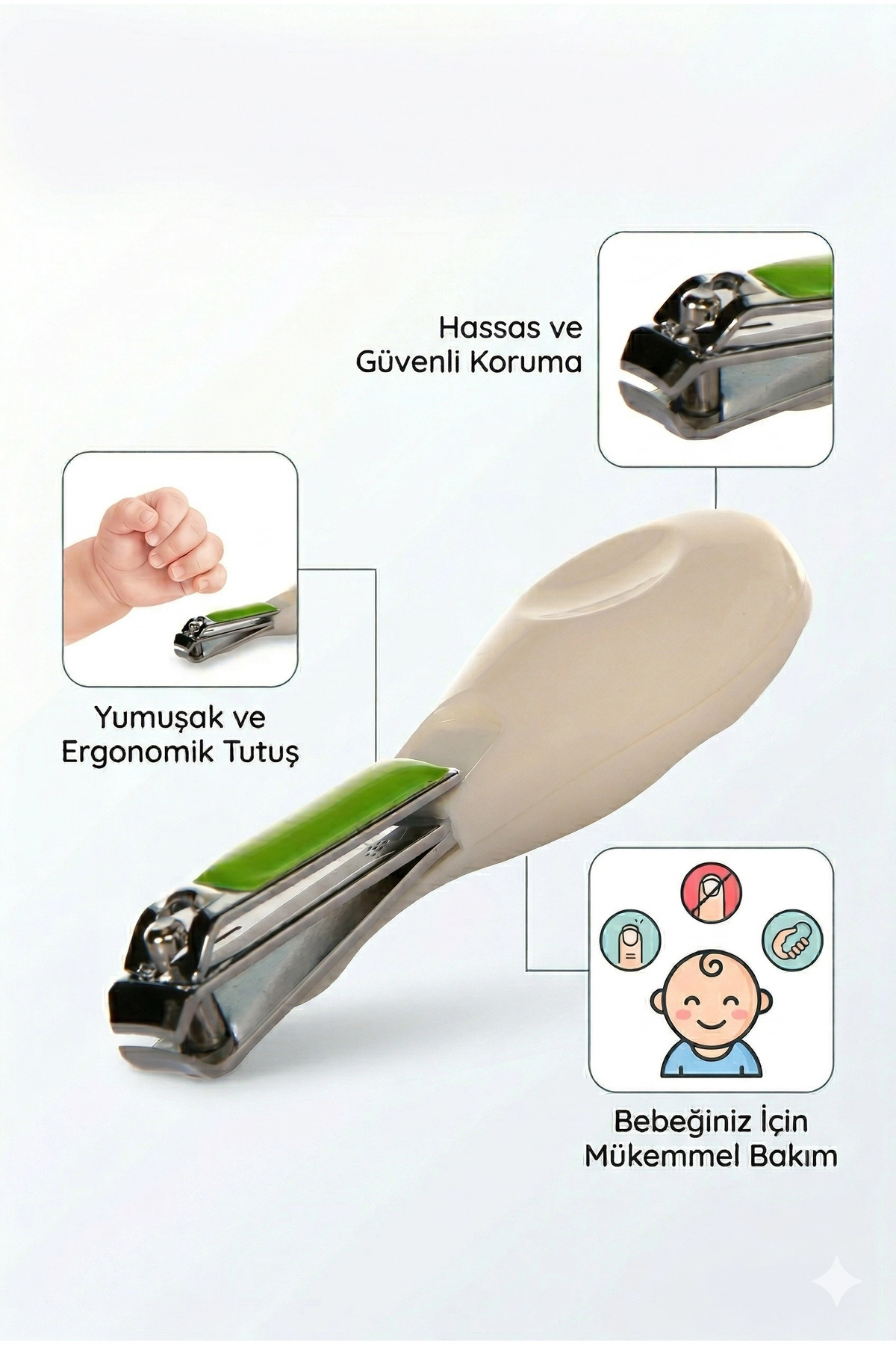 VaVbaby Yenidoğan Uyumlu Ergonomik Bebek Tırnak Makası - Güvenli ve Kolay Kesim fotoğrafı 3 (önizleme)