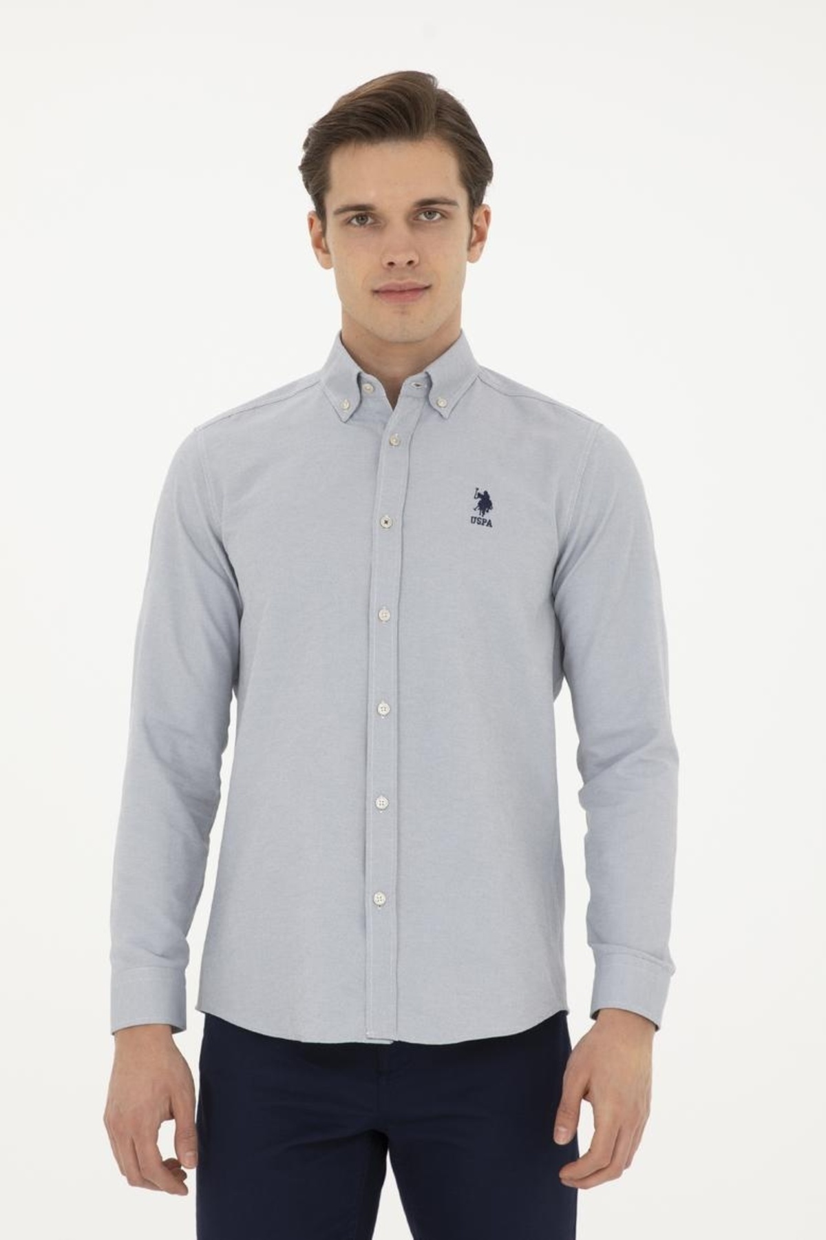 U.S. Polo Assn. Nova024Y Erkek Dokuma Gömlek 1886621 — مشکی 24YEAYDLGMLK002