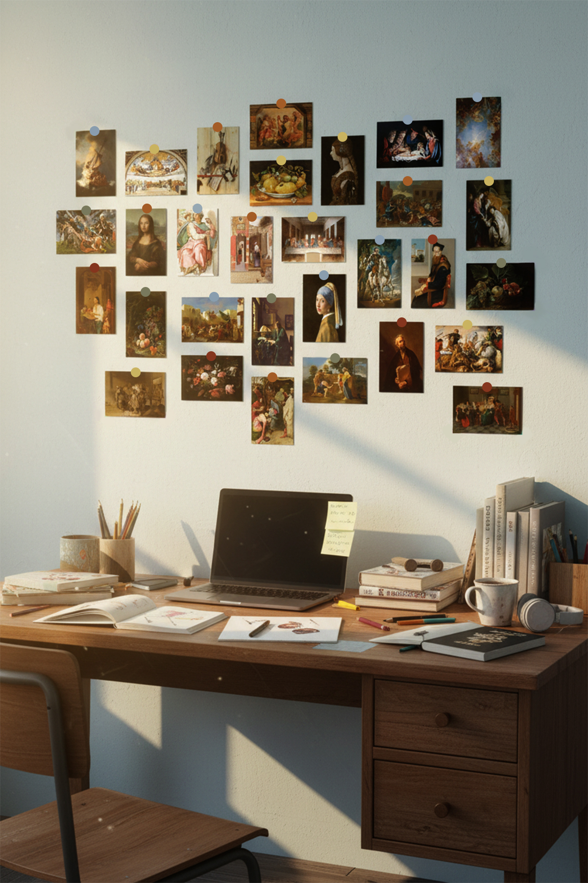 Modern Aesthetic Poster Set Baroque 30-Piece Frameless - Thick Coated Paper