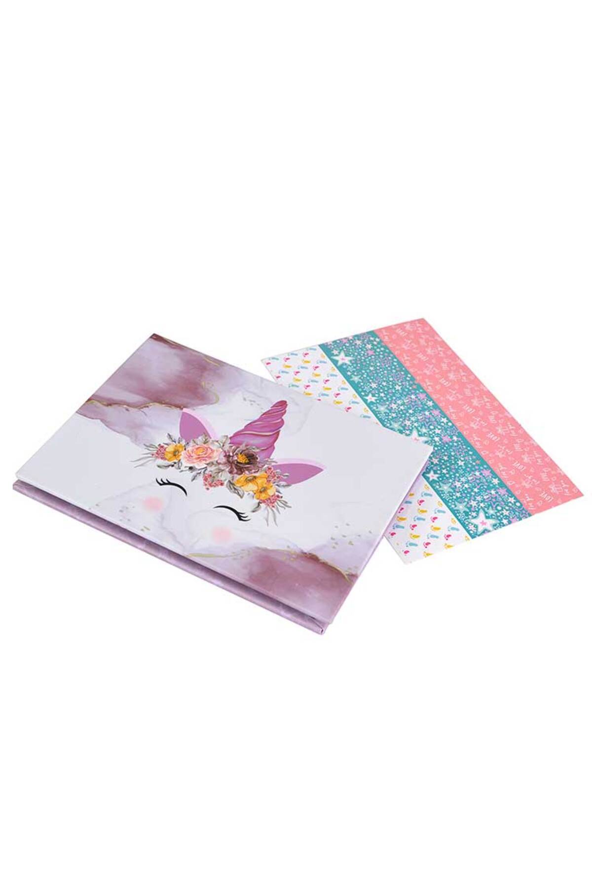 Hediye Vakti Unicorn Tasarımlı Kişiye Özel Mini Akordeon Albüm - Bebek ve Çocuklar İçin 14 Fotoğraflı Anı Kitabı fotoğrafı 2 (önizleme)