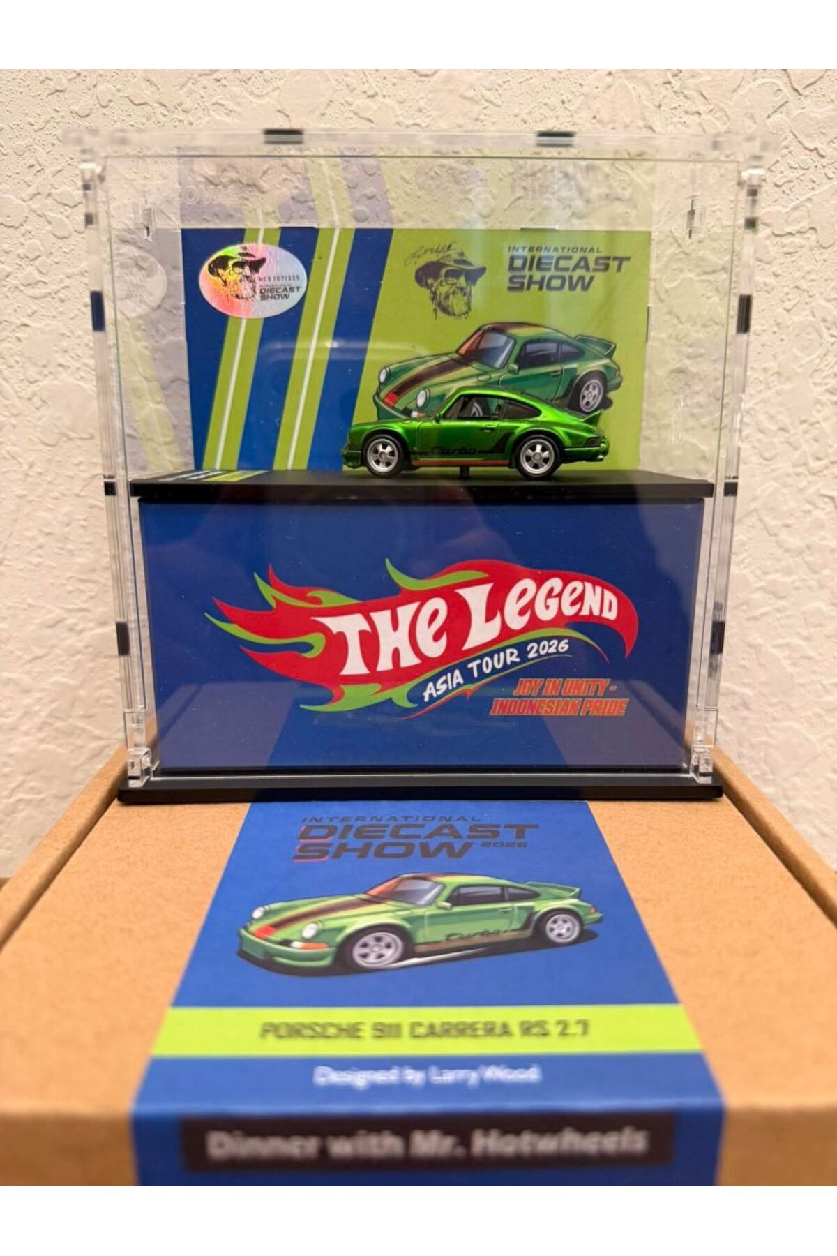 HOT WHEELS PORSCHE 911 CARRERA RS 2.7 International Diecast Show 2026 Jakarta FUAR MODELİ (200 LİMİT) fotoğrafı 2 (önizleme)