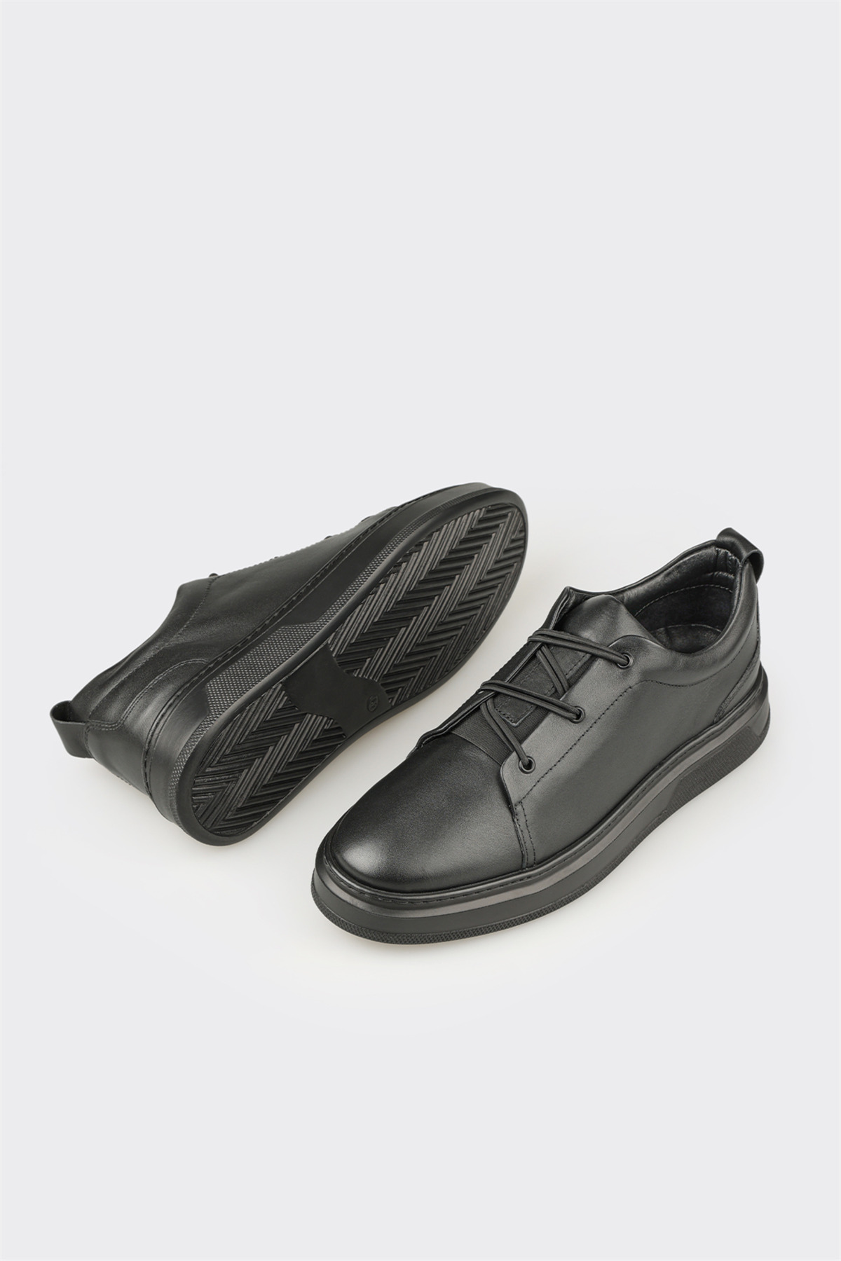 Elle Shoes Siyah Deri Erkek Günlük Ayakkabı görsel 3