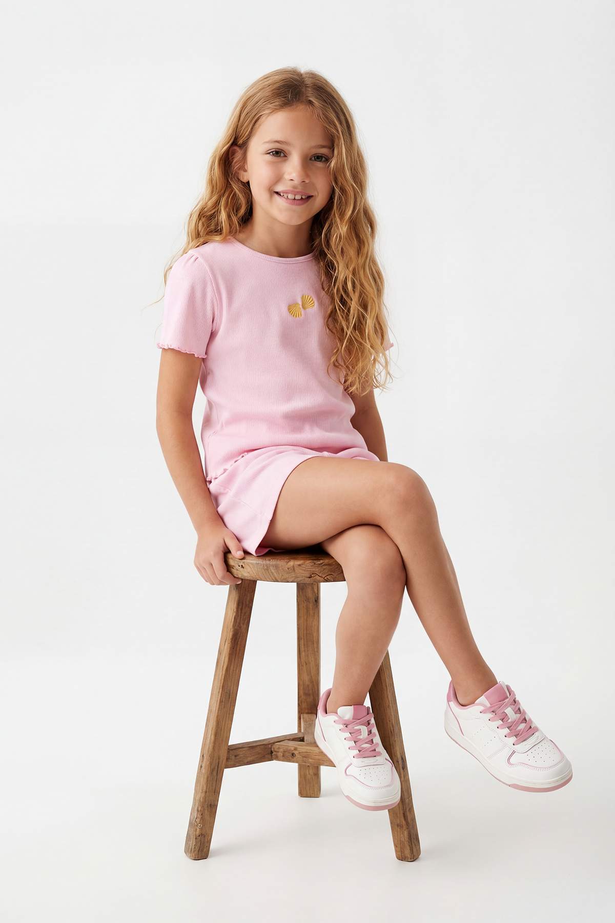 Trendyolmilla Kids Pembe Nakışlı / İşlemeli Örme Alt - Üst Takım TKDSS25AU00019