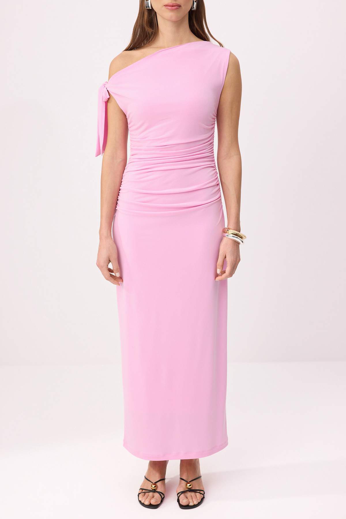 Trendyolmilla  Pembe Fitted/Vücuda Oturan Maxi Esnek Kalem Örme Elbise TWOSS24EL00563